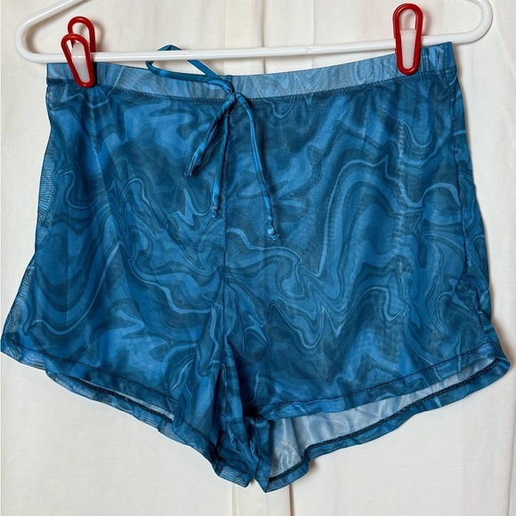 Ocean Blue Wave Women's Sz L 3 Pc Bikini Set Top, Bikini Bottom & Cover Shorts - Picture 7 of 7